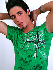 Professional dancer Hasher showing straight cock