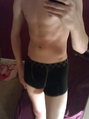 Hard and horny rocker boy wanks off at home